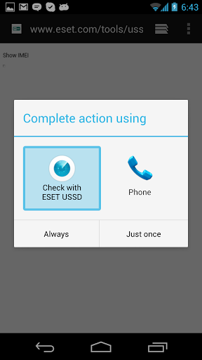ESET USSD Control - Image screenshot of android app