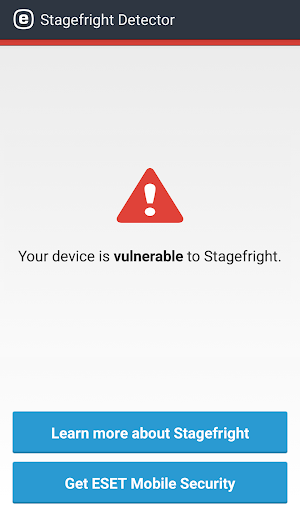 ESET Stagefright Detector - Image screenshot of android app