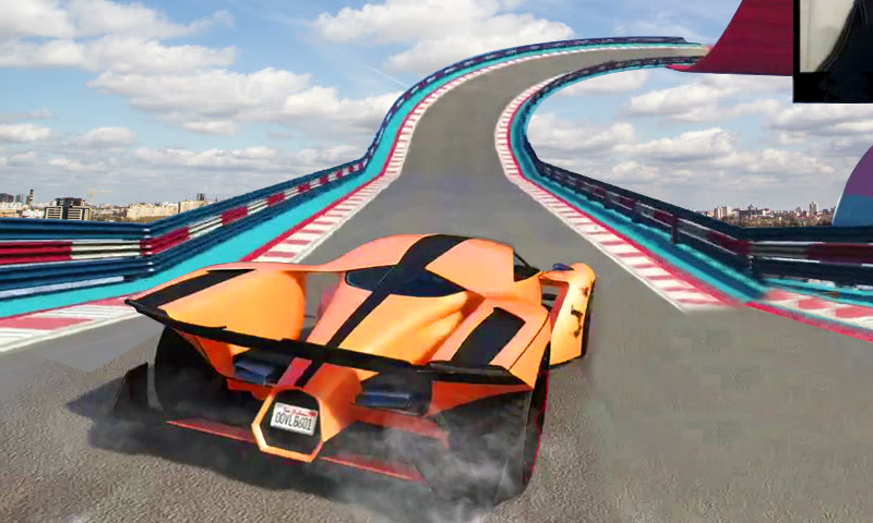 Ramp Car Stunt Mega Racing - Gameplay image of android game