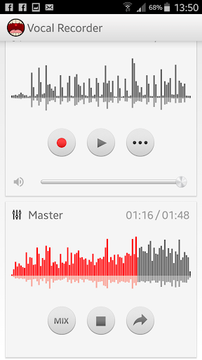 Vocal Recorder TwoTrack Studio - Image screenshot of android app