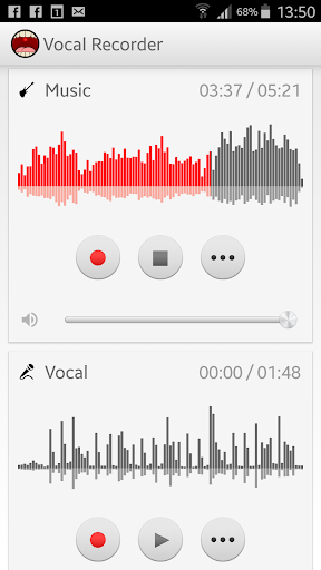 Vocal Recorder TwoTrack Studio - Image screenshot of android app