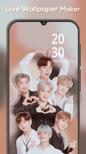 BTS Live Wallpaper HD, ۴K - عکس برنامه موبایلی اندروید