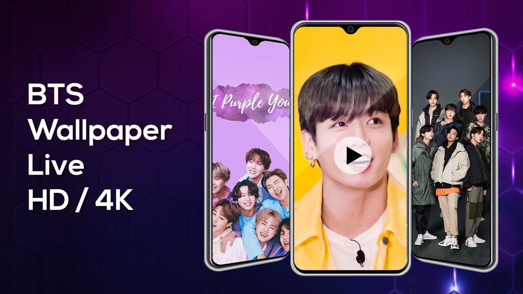 BTS Live Wallpaper HD, ۴K - عکس برنامه موبایلی اندروید