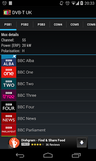 DVB-T UK - Image screenshot of android app