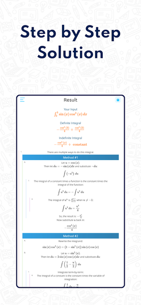 Integral Calculator with Steps - عکس برنامه موبایلی اندروید