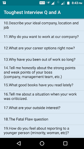 Interview Questions and Answer - Image screenshot of android app