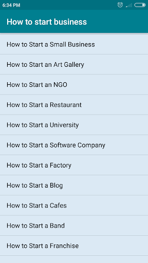 How to start business(India) - Image screenshot of android app
