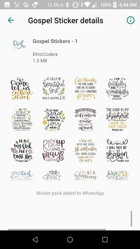 Gospel WAStickerApp - Image screenshot of android app