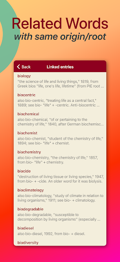 Etymonline - Dictionary & More - Image screenshot of android app