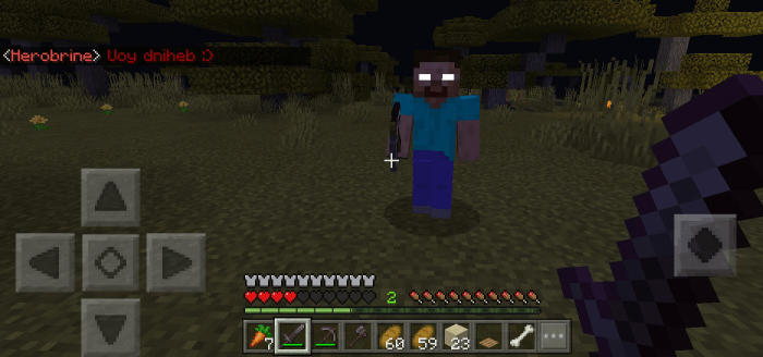 Herobrine mod for Minecraft - Image screenshot of android app