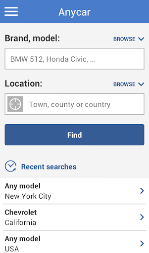Search for used cars to buy - عکس برنامه موبایلی اندروید