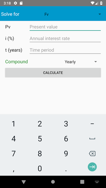 TVM Financial Calculator - Image screenshot of android app