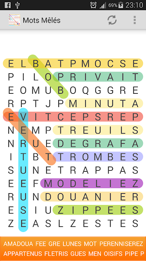 Grille de Mots Mêlés / Cachés - Gameplay image of android game