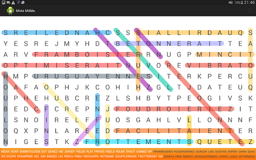 Grille de Mots Mêlés / Cachés - Gameplay image of android game