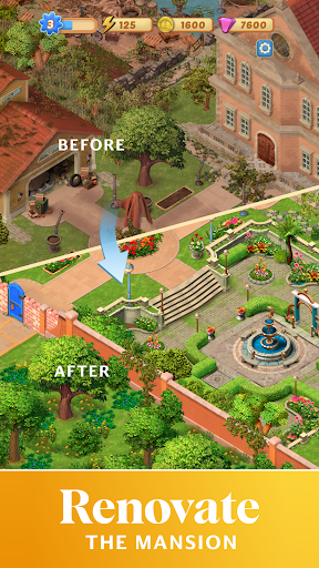 Merge Mansion - پازل عمارت مرموز - Gameplay image of android game