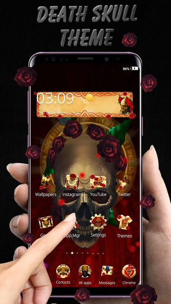 Evil skull theme package - Image screenshot of android app