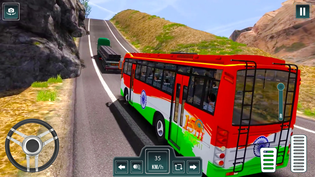 Indian Coach Driving Bus Game - Gameplay image of android game