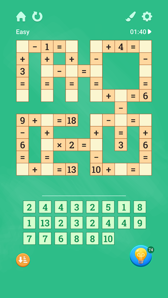 Math Club: Number Puzzle Games - Gameplay image of android game
