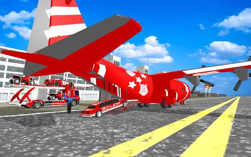 US Police ATV Quad Bike Plane Car Transport Games - Gameplay image of android game