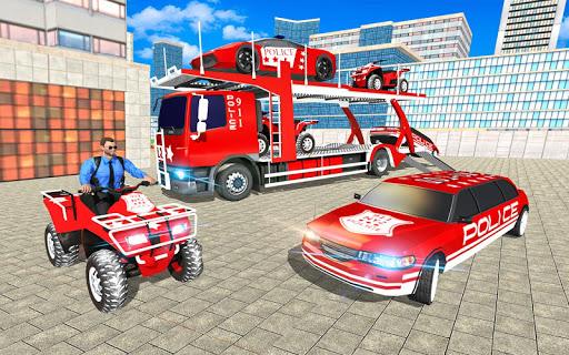 US Police ATV Quad Bike Plane Car Transport Games - Gameplay image of android game