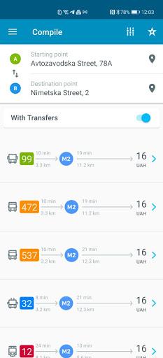 EasyWay public transport - عکس برنامه موبایلی اندروید