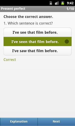 English Tenses - Image screenshot of android app