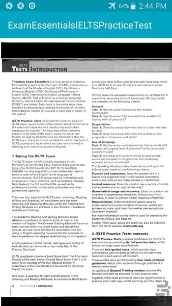 آزمون تمرینی ضروری آیلتس IELTS - Image screenshot of android app