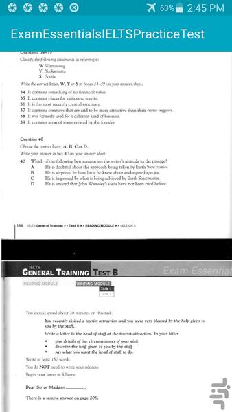 آزمون تمرینی ضروری آیلتس IELTS - Image screenshot of android app
