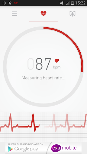 Cardiograph Heart Rate Monitor - Image screenshot of android app