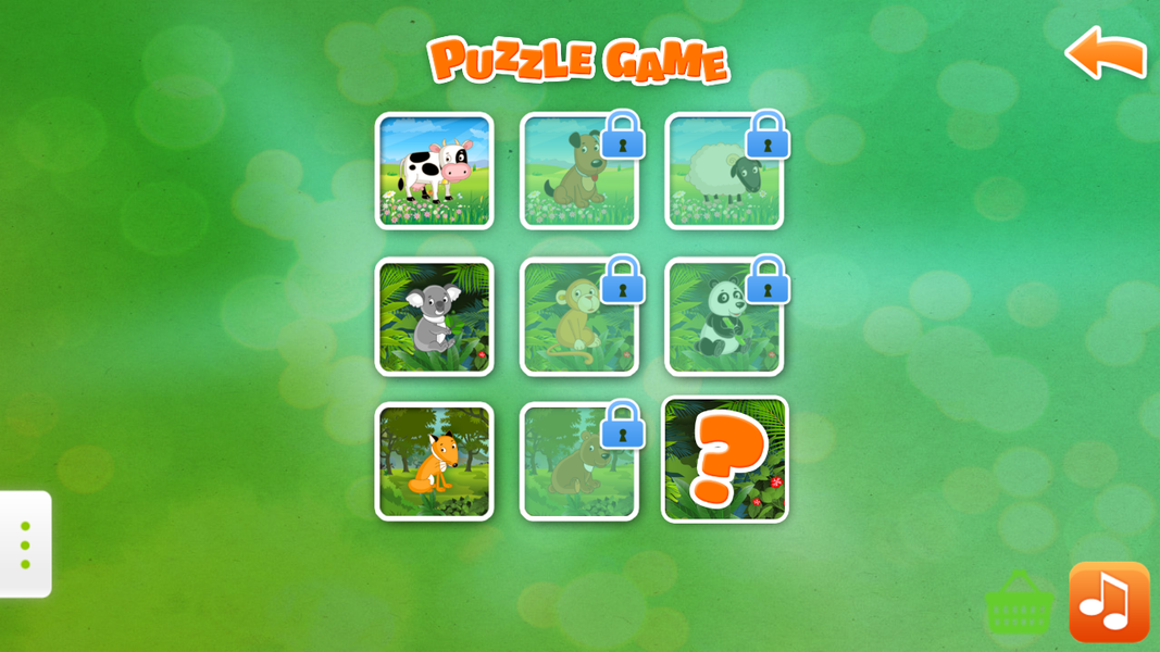 Kids Puzzle Games Animals - Gameplay image of android game