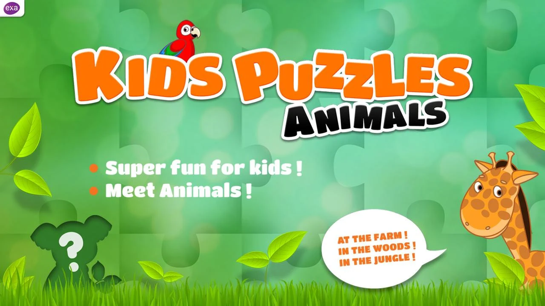 Kids Puzzle Games Animals - Gameplay image of android game