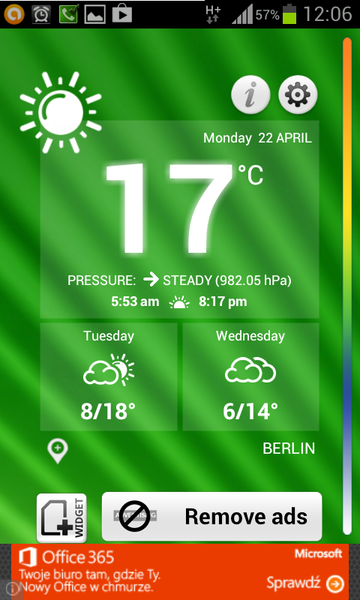 Weather Thermometer - Image screenshot of android app