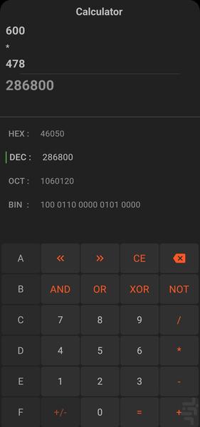 ProgrammerCalculator - Image screenshot of android app