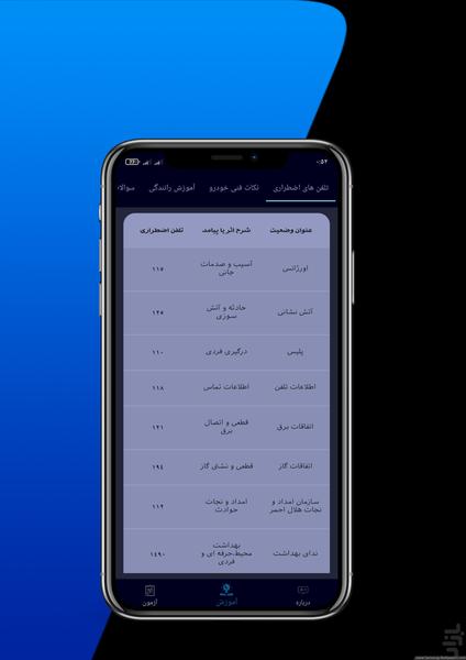 آموزش و آزمون راهنمایی و رانندگی - عکس برنامه موبایلی اندروید