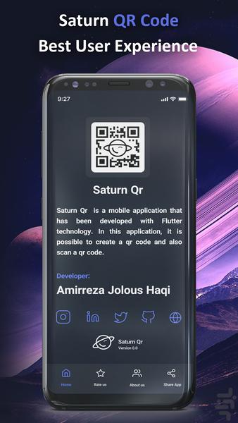 Saturn QR Code - Image screenshot of android app