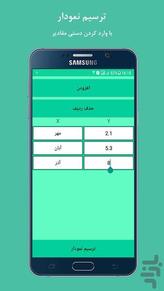 ترسیم نمودار - عکس برنامه موبایلی اندروید