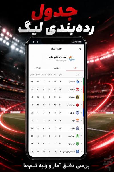 اخبار ورزشی - عکس برنامه موبایلی اندروید