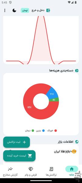 مدیریت مالی(خرج و مخارج) - Image screenshot of android app