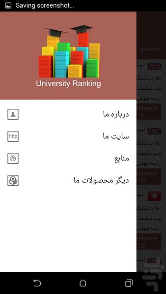 رتبه بندی دانشگاها - عکس برنامه موبایلی اندروید