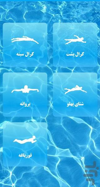 آموزش شنا - عکس برنامه موبایلی اندروید