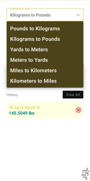 conversion - Image screenshot of android app