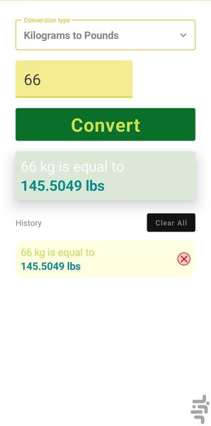 conversion - Image screenshot of android app