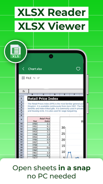 XLSX Viewer & All File Reader - عکس برنامه موبایلی اندروید