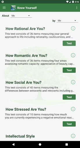 Know Yourself Personality Test - عکس برنامه موبایلی اندروید