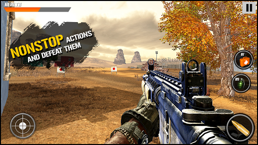 War Shooting Strike: Army Shooting Games 2020 - Gameplay image of android game