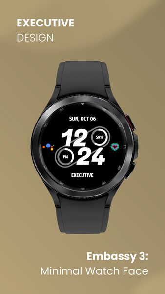 Embassy 3: Minimal Watch Face - عکس برنامه موبایلی اندروید