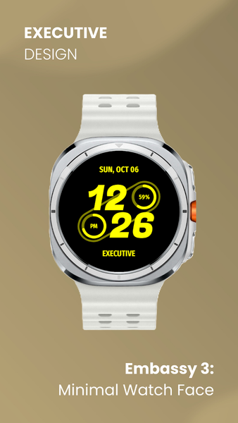 Embassy ۳: Minimal Watch Face - عکس برنامه موبایلی اندروید