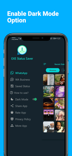 EXE  - Status Saver Downloader - Image screenshot of android app