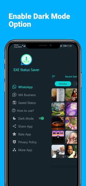 EXE  - Status Saver Downloader - عکس برنامه موبایلی اندروید