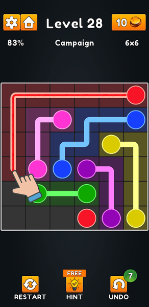 Color Connect the Dots Games - Gameplay image of android game